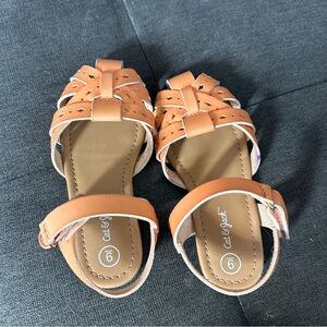 Cat & Jack Peach Woven Sandals size 9